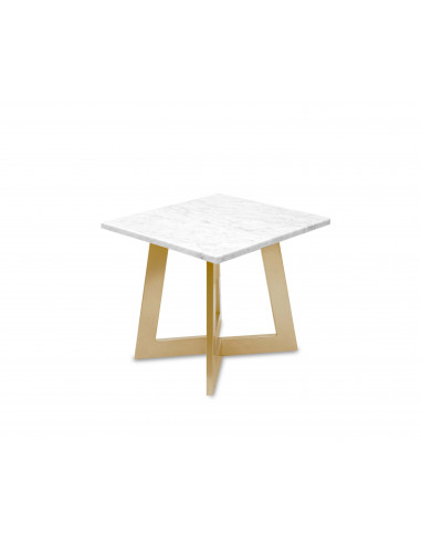 Nowoczesny stolik kawowy Amand S z blatem marmurowym Bianco Fashion-Home