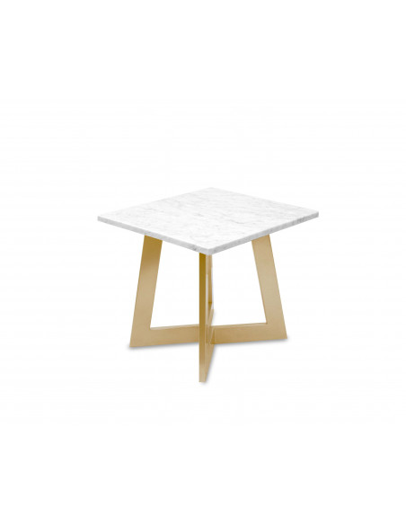 Nowoczesny stolik kawowy Amand S z blatem marmurowym Bianco Fashion-Home