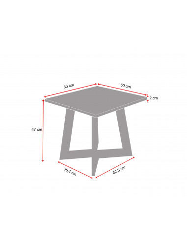 Nowoczesny stolik kawowy Amand S z blatem marmurowym Verde Fashion-Home