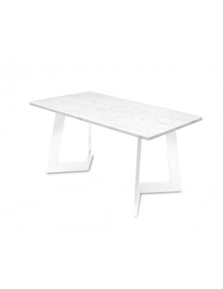 Nowoczesny stolik kawowy Amand L z blatem marmurowym Bianco Fashion-Home