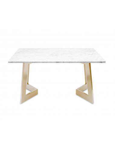 Nowoczesny stolik kawowy Amand L z blatem marmurowym Bianco Fashion-Home