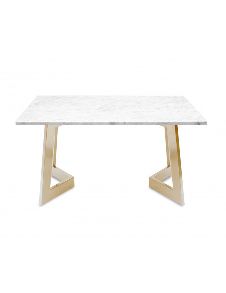 Nowoczesny stolik kawowy Amand L z blatem marmurowym Bianco Fashion-Home