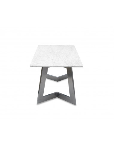 Nowoczesny stolik kawowy Amand L z blatem marmurowym Bianco Fashion-Home