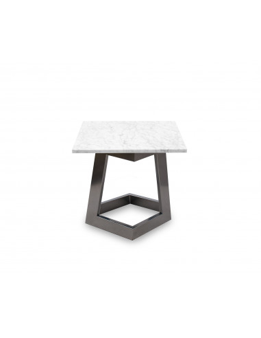 Designerski stolik kawowy Damon S z blatem marmurowym Bianco Fashion-Home