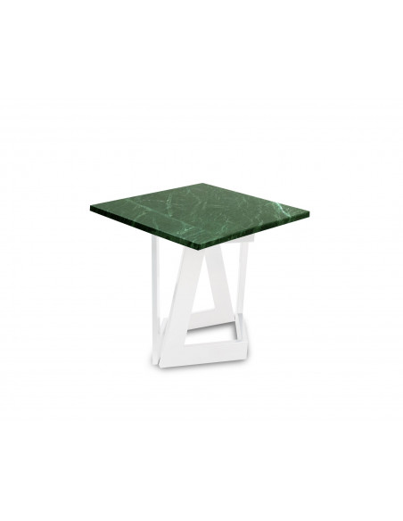 Designerski stolik kawowy Damon S z blatem marmurowym Verde Fashion-Home