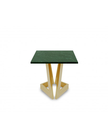 Designerski stolik kawowy Damon S z blatem marmurowym Verde Fashion-Home