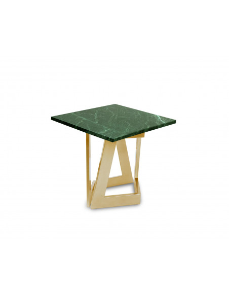 Designerski stolik kawowy Damon S z blatem marmurowym Verde Fashion-Home