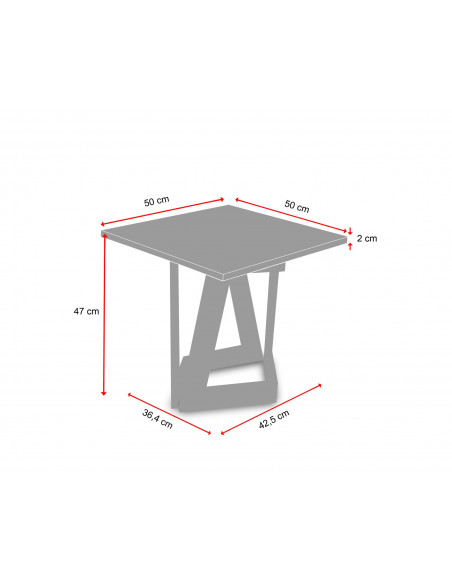 Designerski stolik kawowy Damon S z blatem marmurowym Verde Fashion-Home
