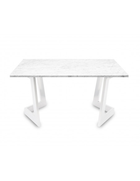 Designerski stolik kawowy Damon L z blatem marmurowym Bianco Fashion-Home