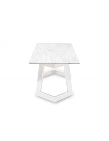 Designerski stolik kawowy Damon L z blatem marmurowym Bianco Fashion-Home