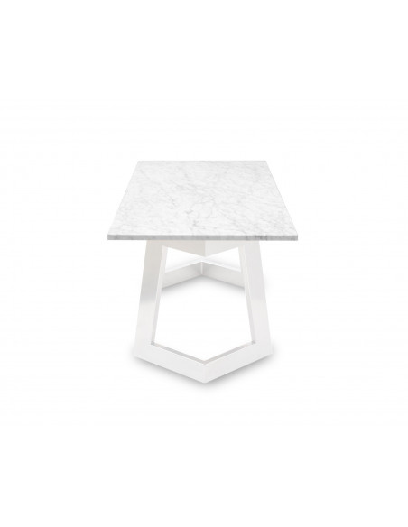 Designerski stolik kawowy Damon L z blatem marmurowym Bianco Fashion-Home