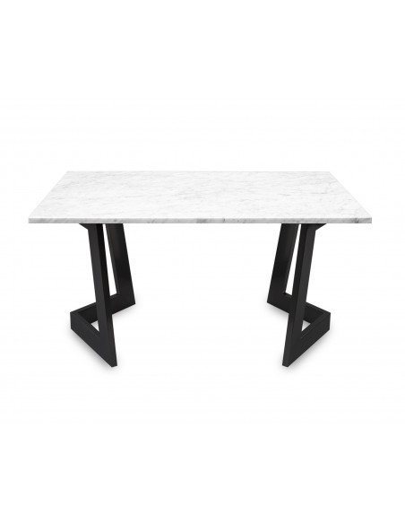 Designerski stolik kawowy Damon L z blatem marmurowym Bianco Fashion-Home