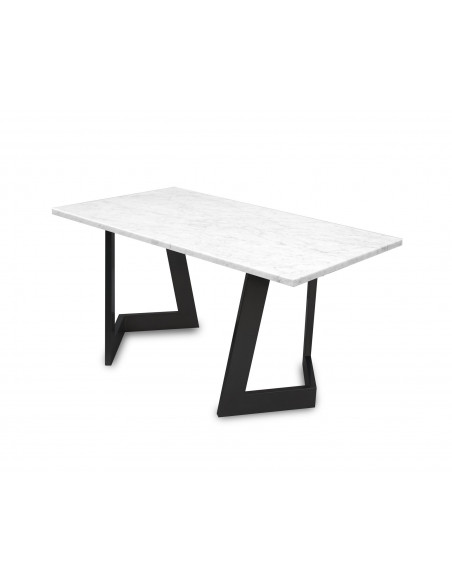 Designerski stolik kawowy Damon L z blatem marmurowym Bianco Fashion-Home