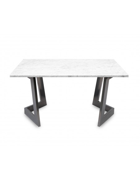 Designerski stolik kawowy Damon L z blatem marmurowym Bianco Fashion-Home