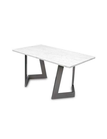 Designerski stolik kawowy Damon L z blatem marmurowym Bianco Fashion-Home