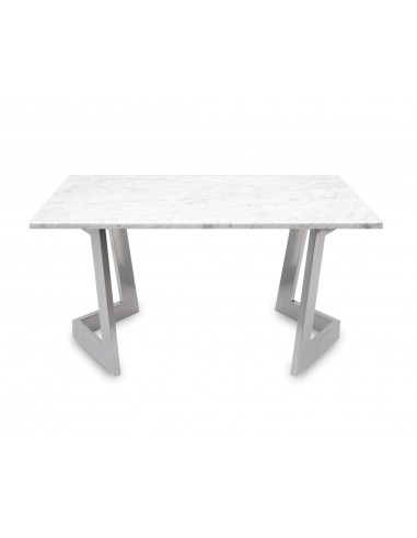 Designerski stolik kawowy Damon L z blatem marmurowym Bianco Fashion-Home