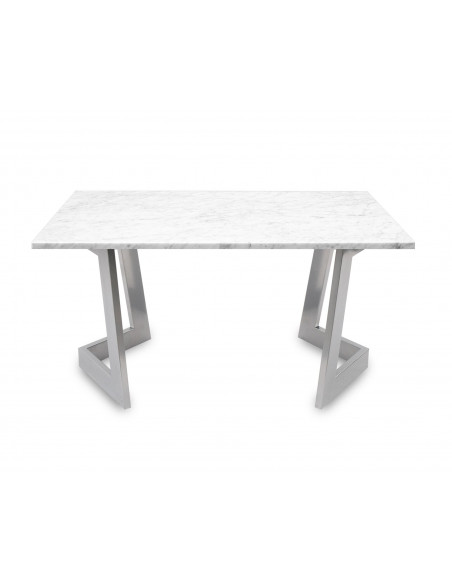 Designerski stolik kawowy Damon L z blatem marmurowym Bianco Fashion-Home