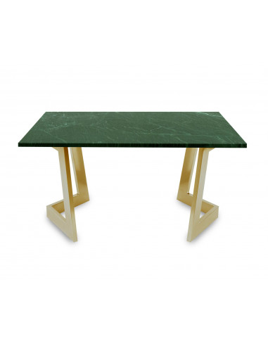 Designerski stolik kawowy Damon L z blatem marmurowym Verde Fashion-Home