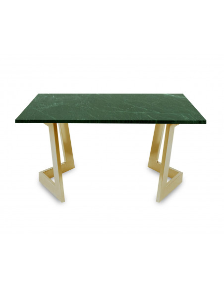 Designerski stolik kawowy Damon L z blatem marmurowym Verde Fashion-Home