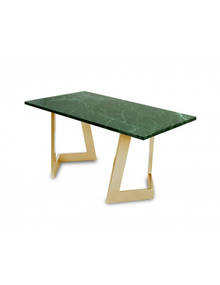 Designerski stolik kawowy Damon L z blatem marmurowym Verde Fashion-Home