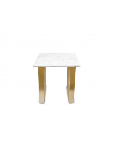 Tradycyjny stolik kawowy Fini S z blatem marmurowym Bianco Fashion-Home