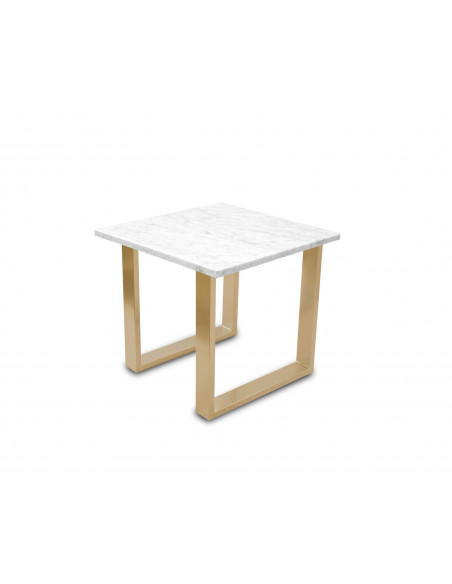 Tradycyjny stolik kawowy Fini S z blatem marmurowym Bianco Fashion-Home