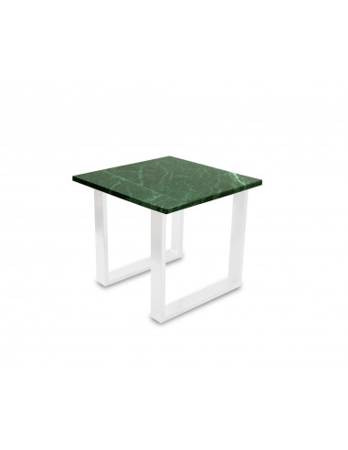 Tradycyjny stolik kawowy Fini S z blatem marmurowym Verde Fashion-Home