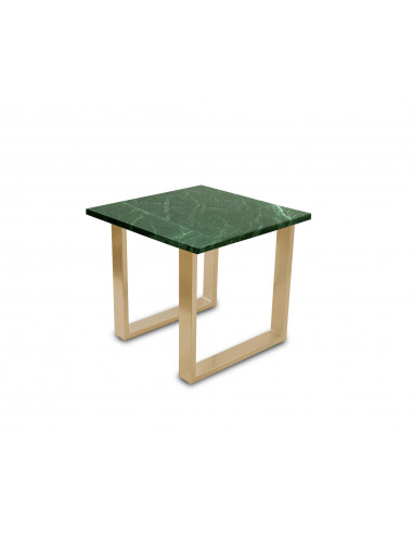 Tradycyjny stolik kawowy Fini S z blatem marmurowym Verde Fashion-Home