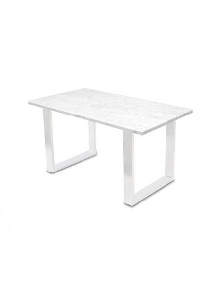 Tradycyjny stolik kawowy Fini L z blatem marmurowym Bianco Fashion-Home