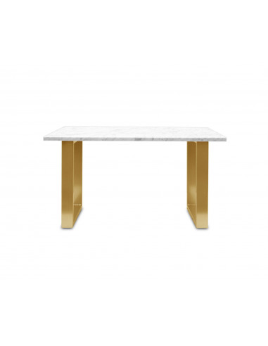 Tradycyjny stolik kawowy Fini L z blatem marmurowym Bianco Fashion-Home