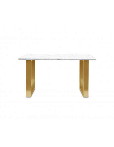 Tradycyjny stolik kawowy Fini L z blatem marmurowym Bianco Fashion-Home