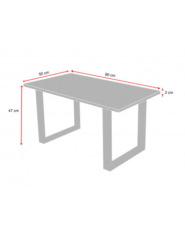 Tradycyjny stolik kawowy Fini L z blatem marmurowym Bianco Fashion-Home
