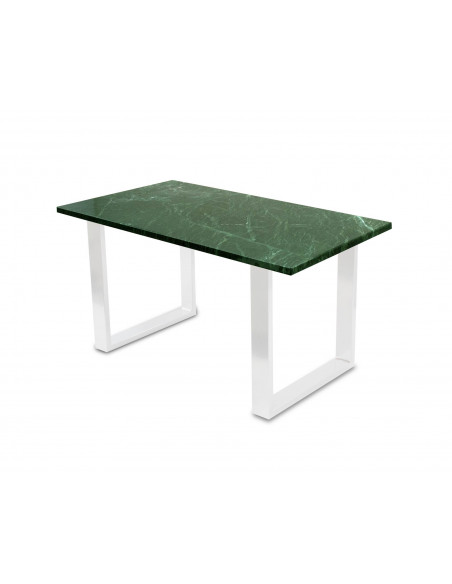 Tradycyjny stolik kawowy Fini L z blatem marmurowym Verde Fashion-Home