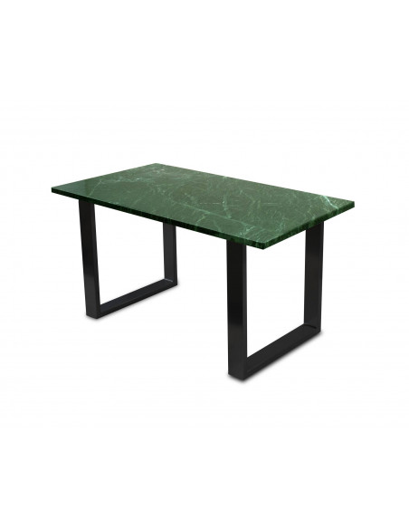 Tradycyjny stolik kawowy Fini L z blatem marmurowym Verde Fashion-Home