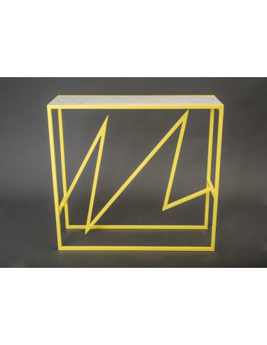 Konsola STORM z blatem marmurowym Bianco Fashion-Home