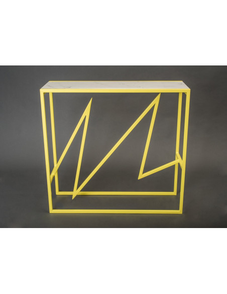 Konsola STORM z blatem marmurowym Bianco Fashion-Home