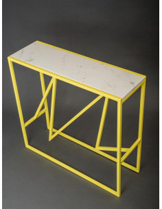 Konsola STORM z blatem marmurowym Bianco Fashion-Home