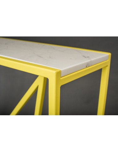 Konsola STORM z blatem marmurowym Bianco Fashion-Home